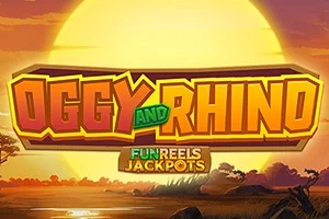 Oggy And Rhino — capa do slot com RTP 96,5%